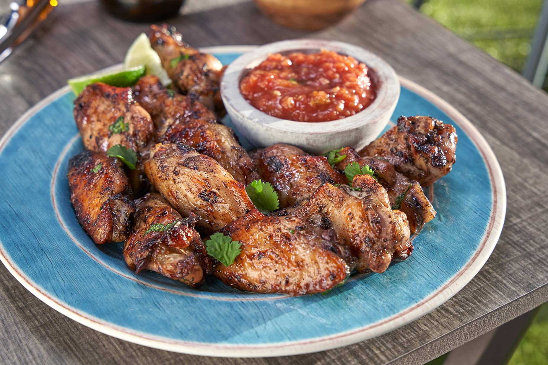Slow Smoked Jerk Chicken Wings